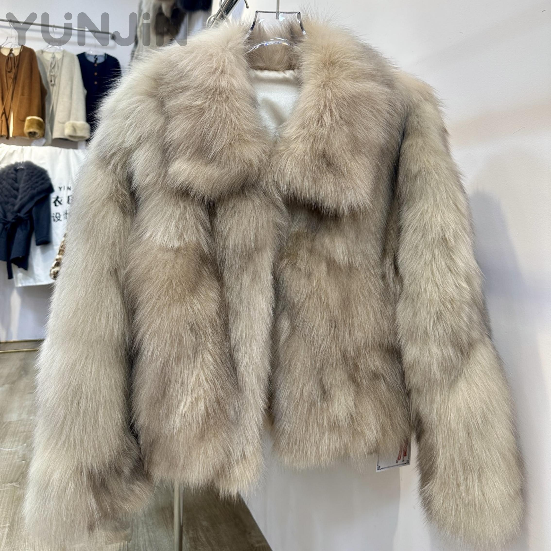 SAGA Furs Two Tone Gradient Fox Fur Jacket