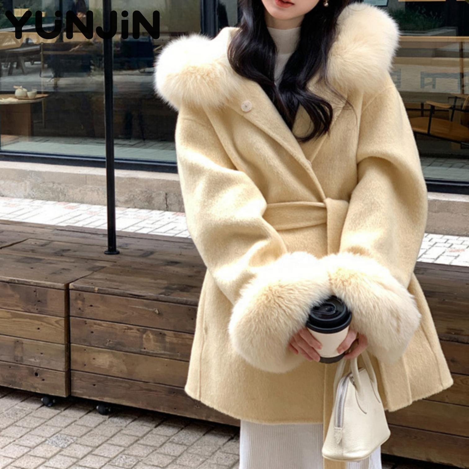 Fashion Women's Big Real Fox Fur Hood Trim