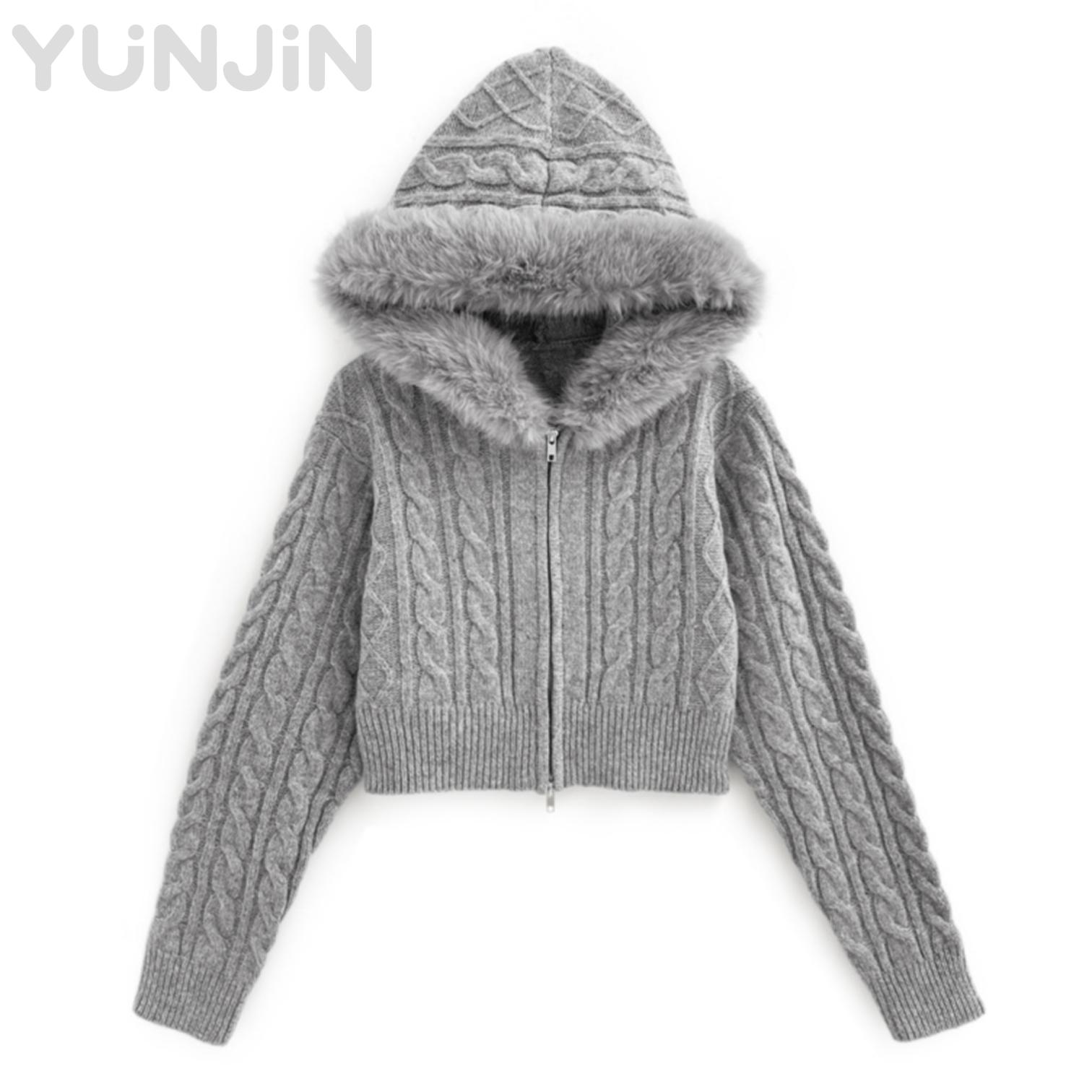 Newest Design Classic Real Fox Fur Trim Hooded