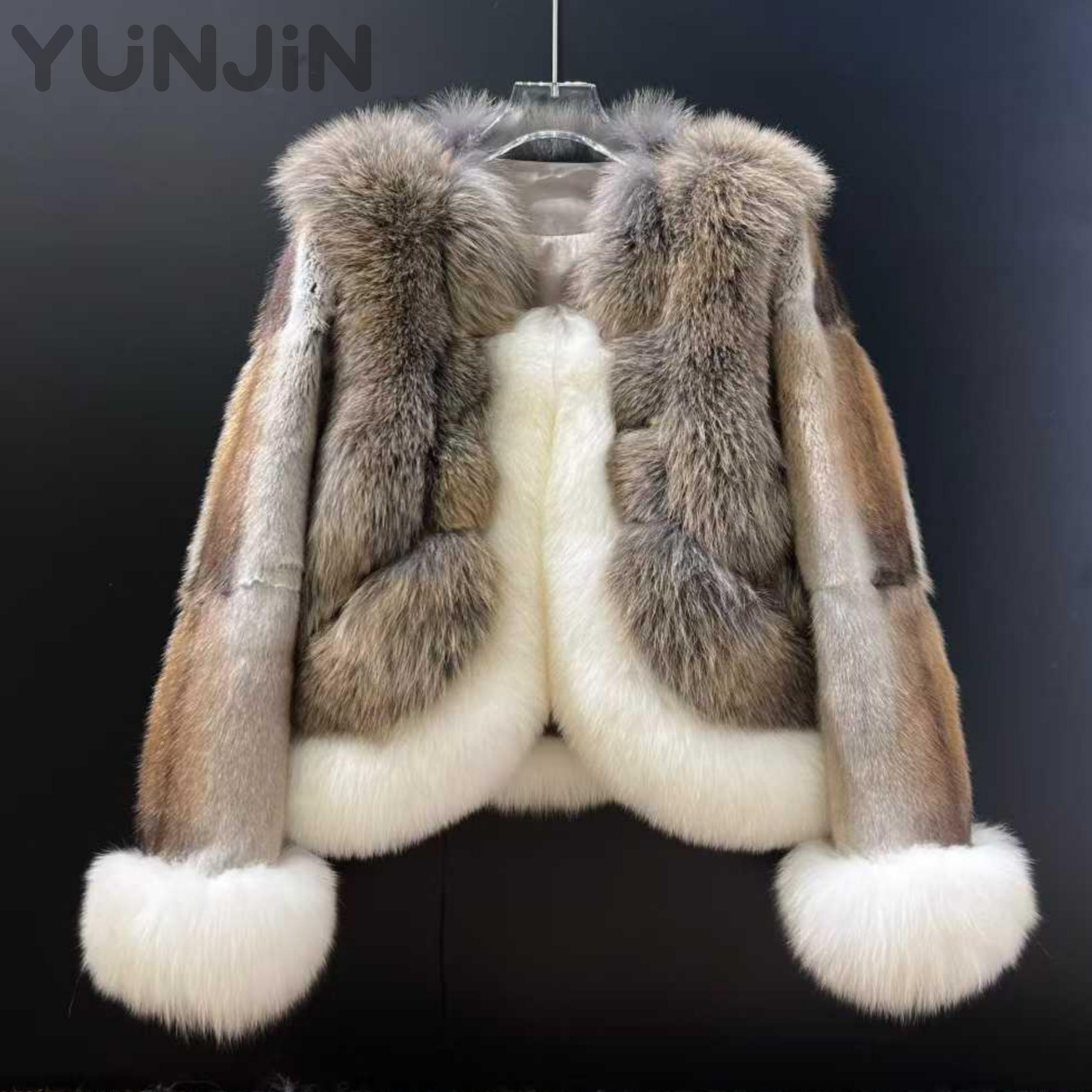 Women's Designer Premium Mink & Fox Fur Coat