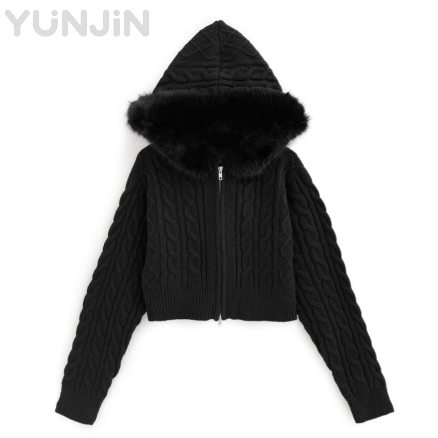 New Winter Hottie Sexy Real Fox Fur Zip