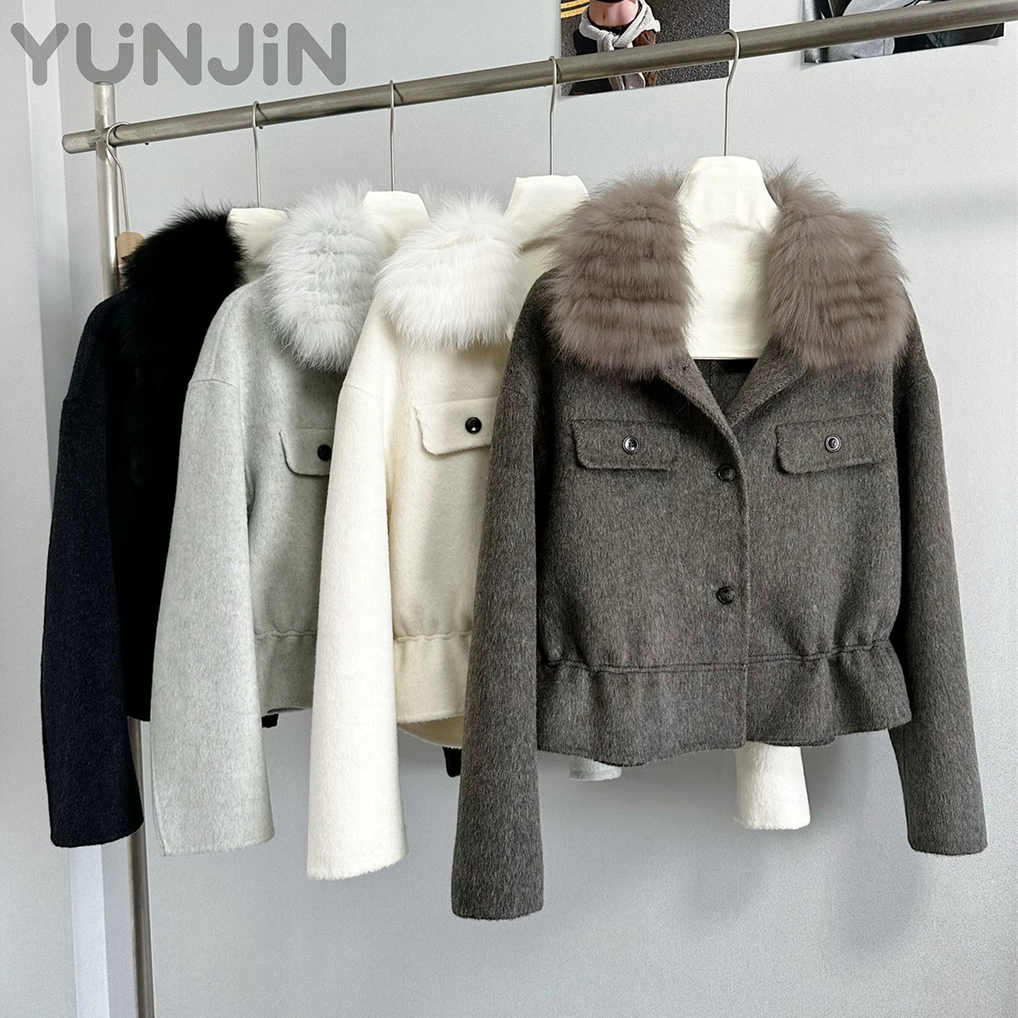 Luxury Women's Real Double Face Wool Coat Real