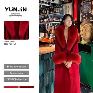 Christmas New Women's Natural Double Faced Wool Cashmere