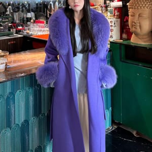 Design Women Winter Premium Designer Double-Faced Wool Cashmere