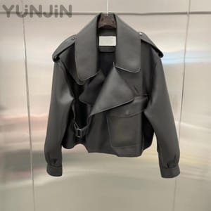 Design Women's Genuine Leather Jacket Real Lambskin Biker