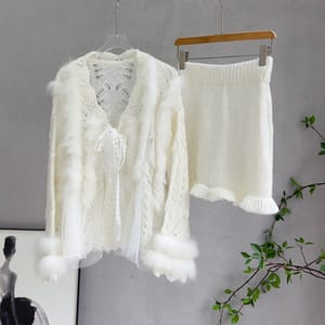 New Winter Women Real Fox Fur Trim Crochet