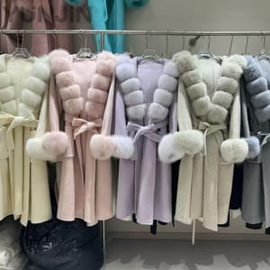 New Women Double Faced Wool Cashmere Coat Premium